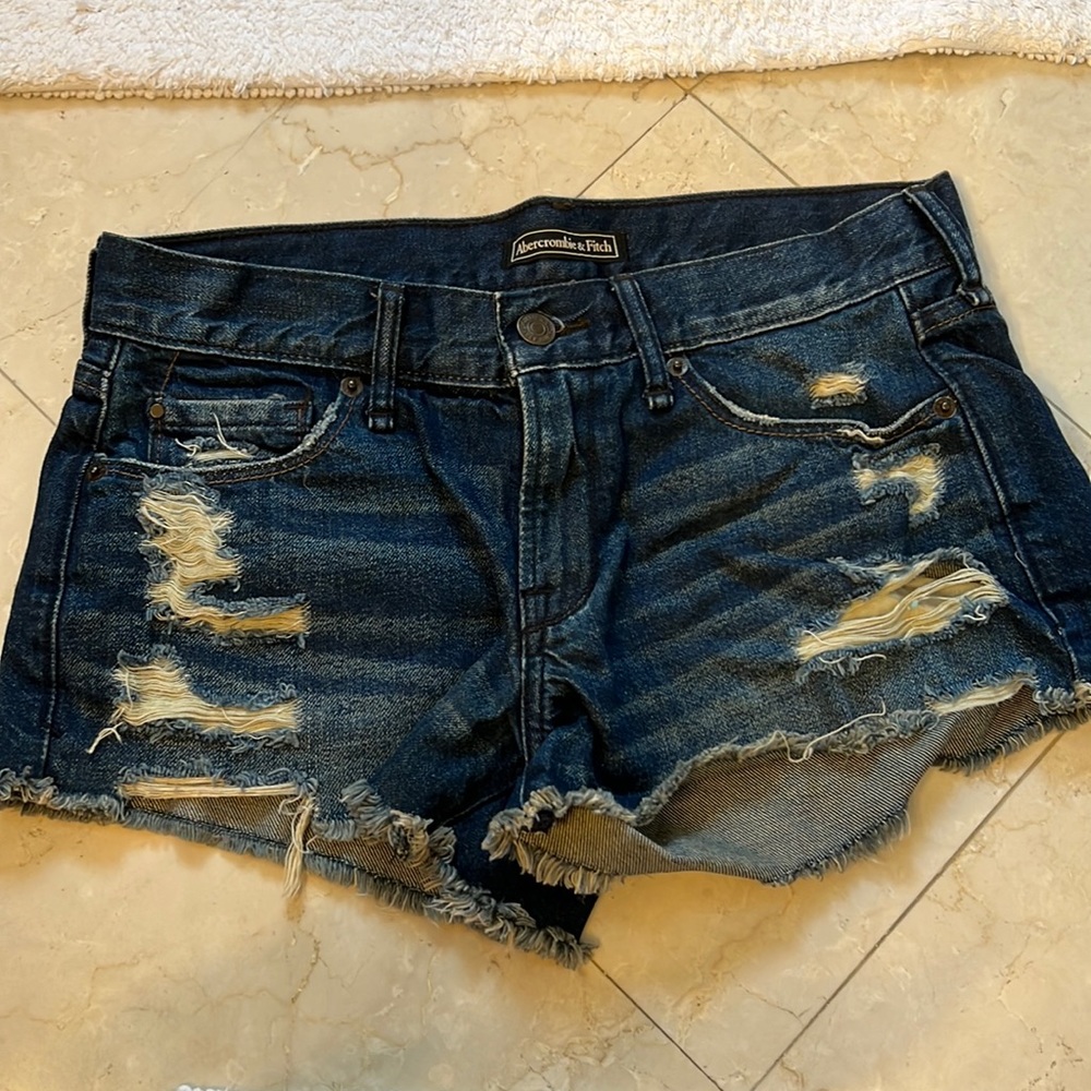 Abercrombie and Fitch cut off mid rise Jean shorts. Size 2